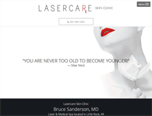 Tablet Screenshot of lasercareskinclinic.com
